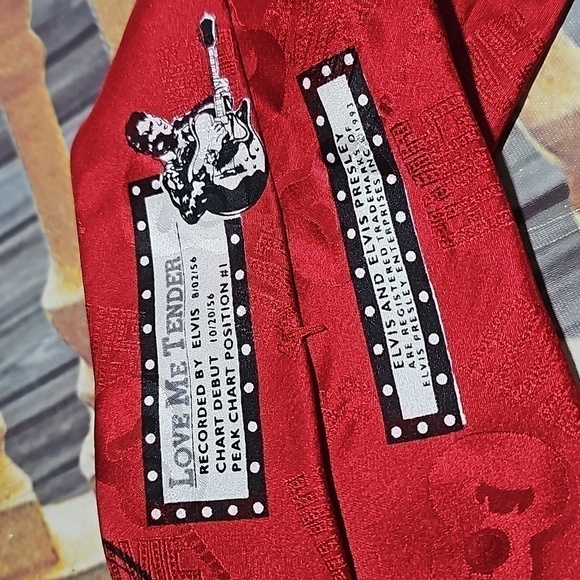 Elvis Presley Love Me Tender Silk Tie NWT - Picture 8 of 12